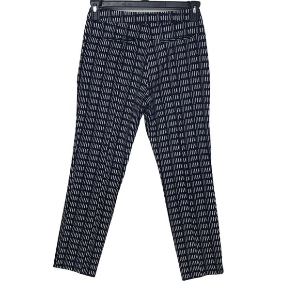 ADRIANNA PAPELL ANKLE WHITE & BLACK SLIM LEG dress PANTS 4 - Picture 4 of 7